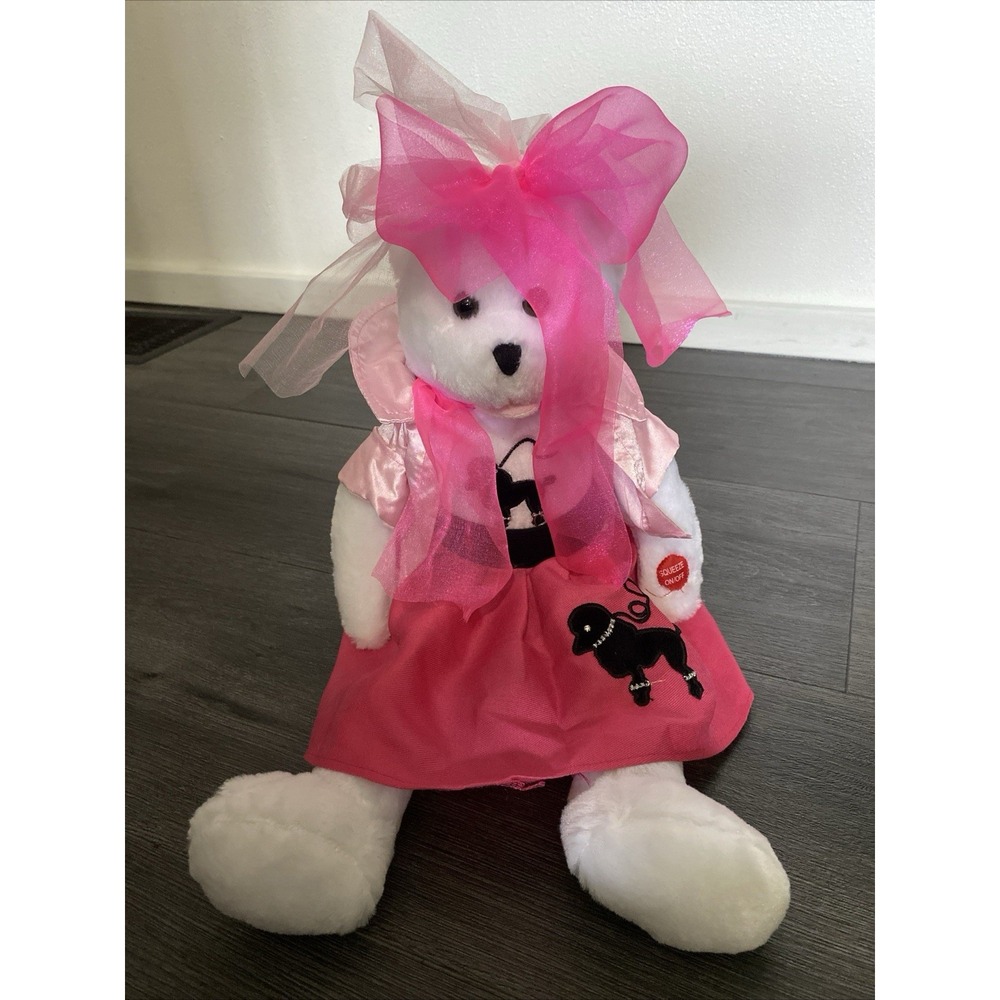 Chantilly Lane Olivia Singing Bear Poodle Skirt You're The One That I Love